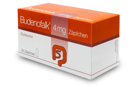 Packshot Budenofalk® 4mg Zäpfchen - Dr. Falk Pharma Österreich
